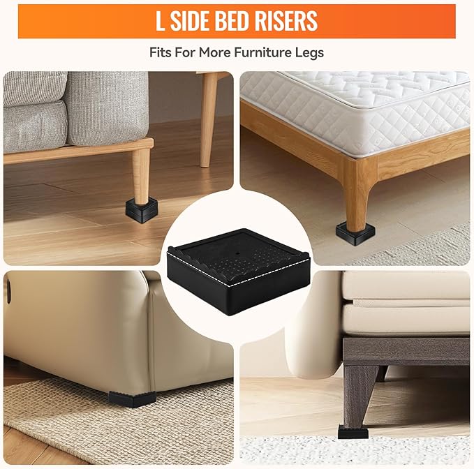 Furniture Risers, 6 Pack Bed Risers - Image 3