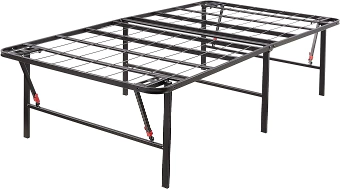 Amazon Basics Foldable Metal Platform Bed Frame, Noise-Free Mattress Foundation by AmazonBasics