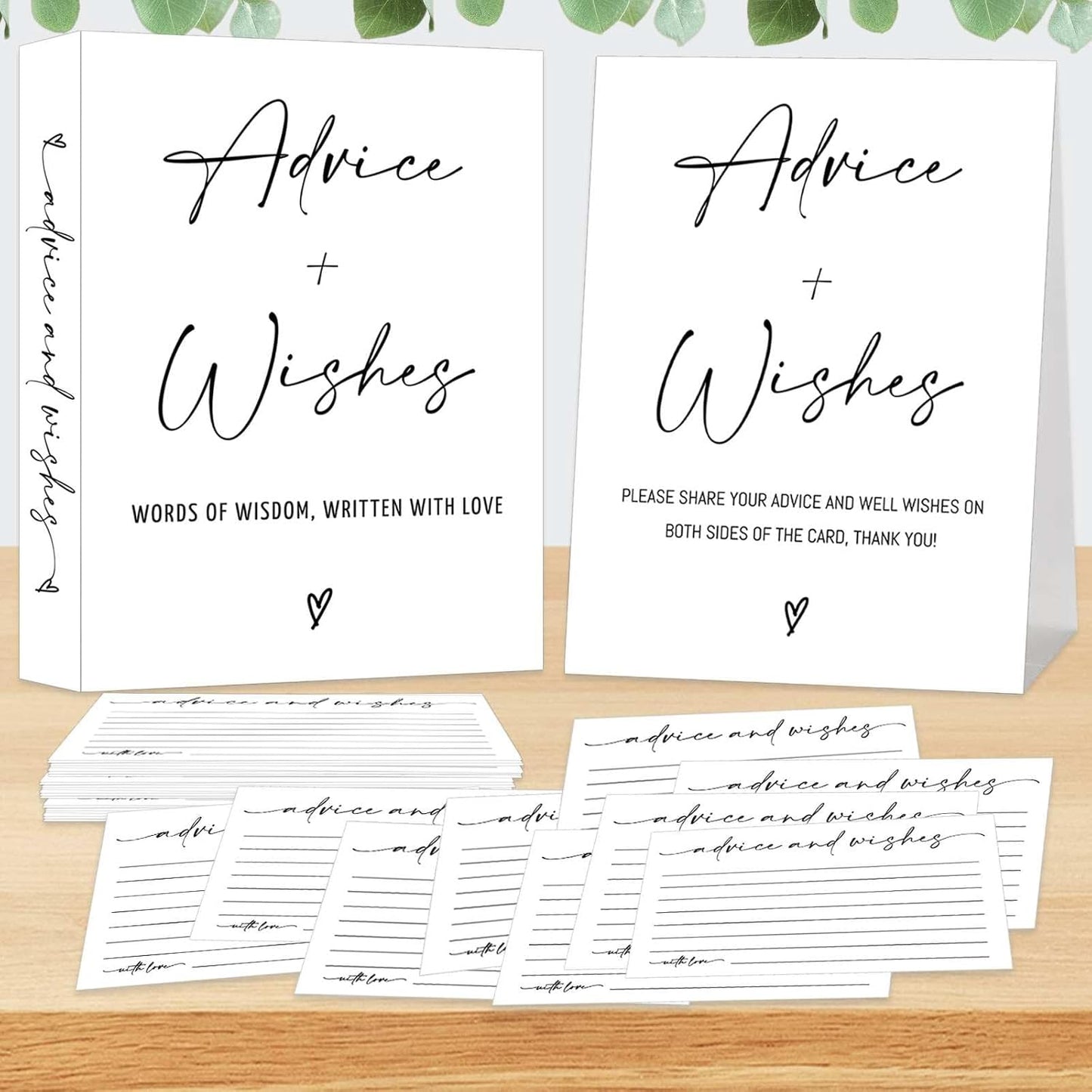 Advice and Wishes Cards Album, Baby Shower Advice Cards Book, Wedding Advice Card Guest Book Well Wishes Card for Bridal Shower, Mr and Mrs, Retirement, Graduation, Birthday