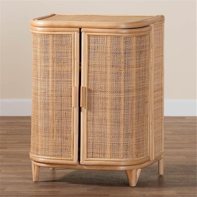 bali & pari Yanka Bohemian Natural Rattan Storage Cabinet - Image 10