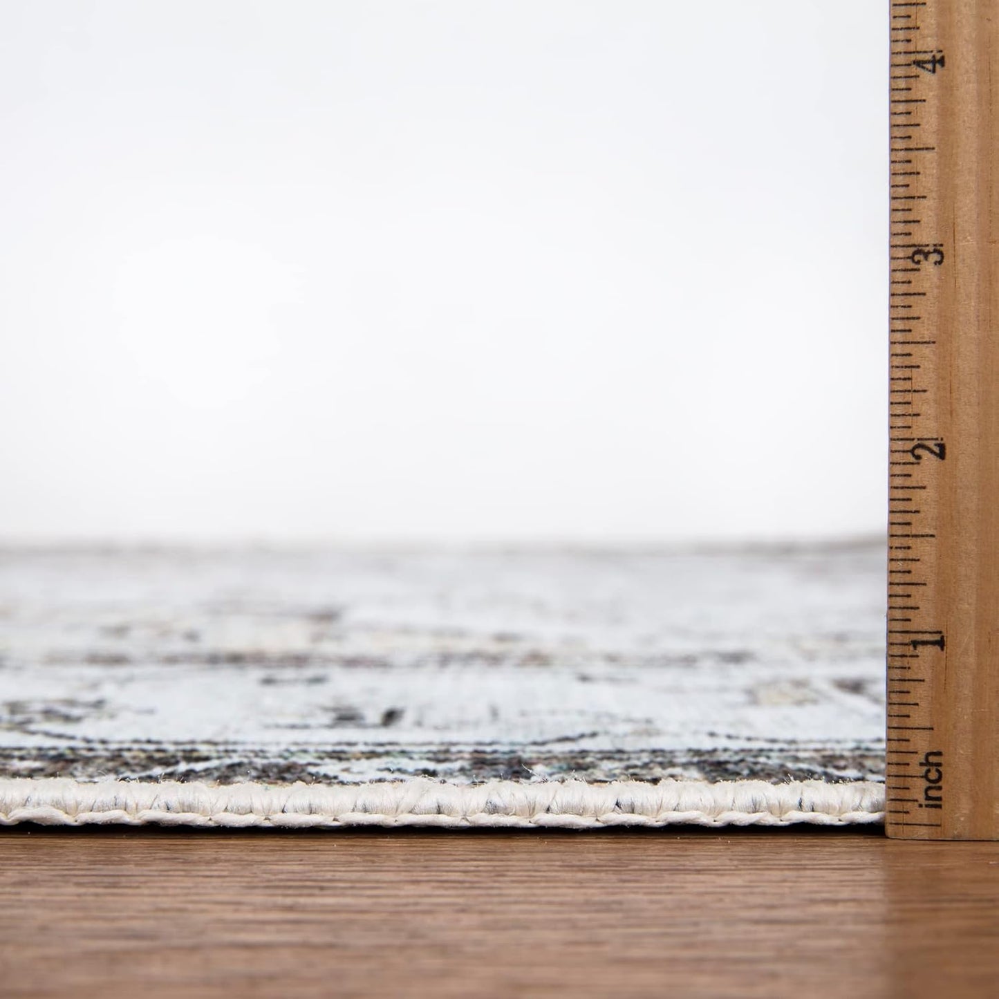 Bloom Rugs Washable Non-Slip 8' x 10' Rug - Brown/Beige/Charcoal Traditional Area Rug for Living Room, Bedroom, Dining Room, and Kitchen - Exact Size: 8' x 10'