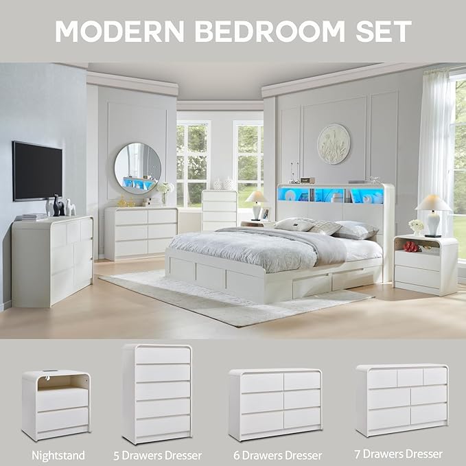 Aitjunz Modern 6 Drawers Dresser - Image 6