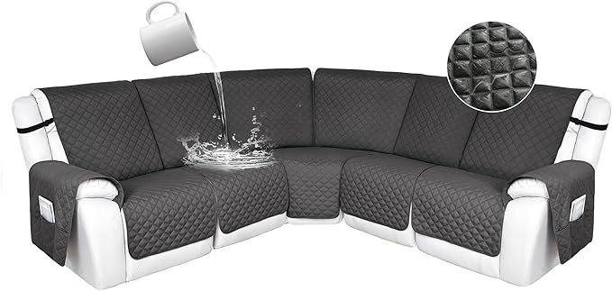 HDCAXKJ 100% Waterproof Reclining Sectional Couch Covers L Shape Recliner Sofa by HDCAXKJ