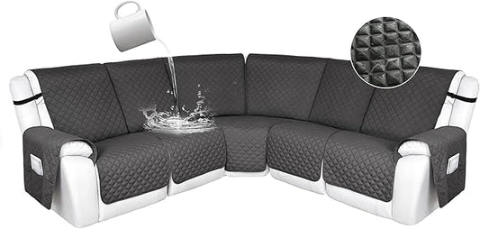 HDCAXKJ 100% Waterproof Reclining Sectional Couch Covers L Shape Recliner Sofa by HDCAXKJ