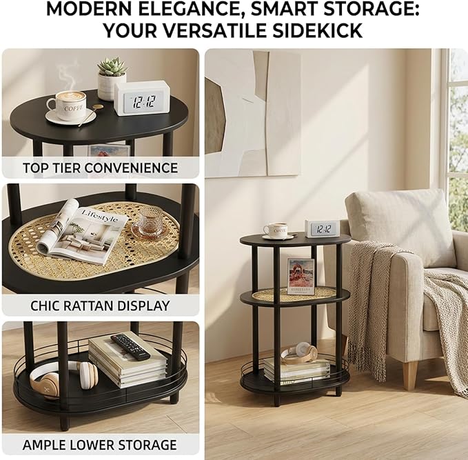 Small Rattan Side/Accent Table - Image 6