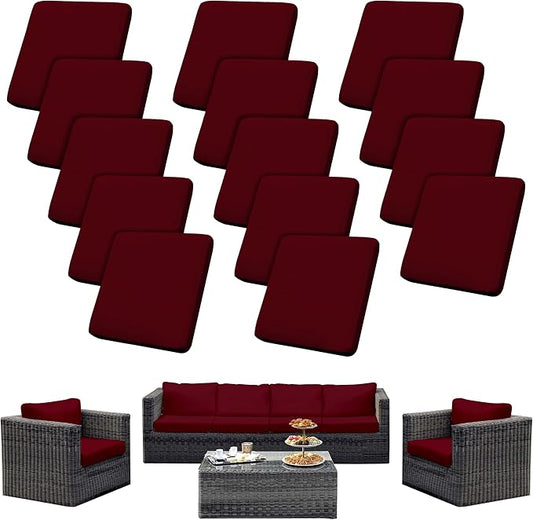 Outdoor Cushion Covers Set, Replacement by SUKAIKEQA