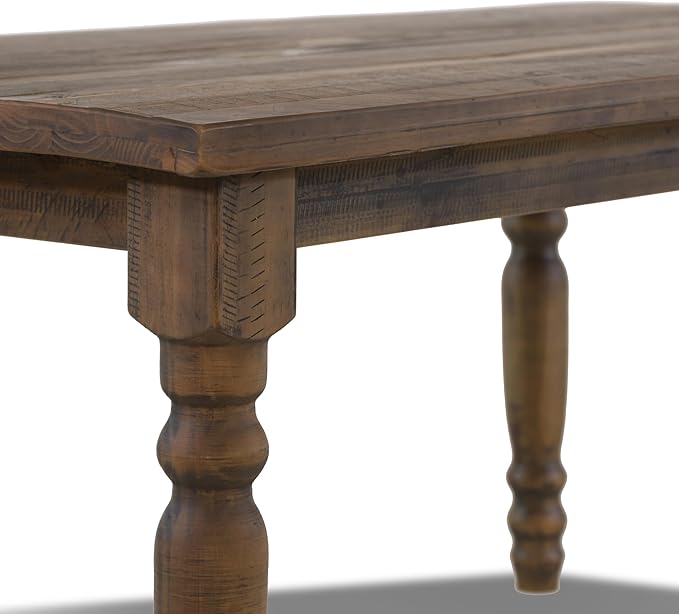 Grain Wood Furniture Valerie Original Solid Wood 63" Dining Table, Rustic Walnut - Image 7