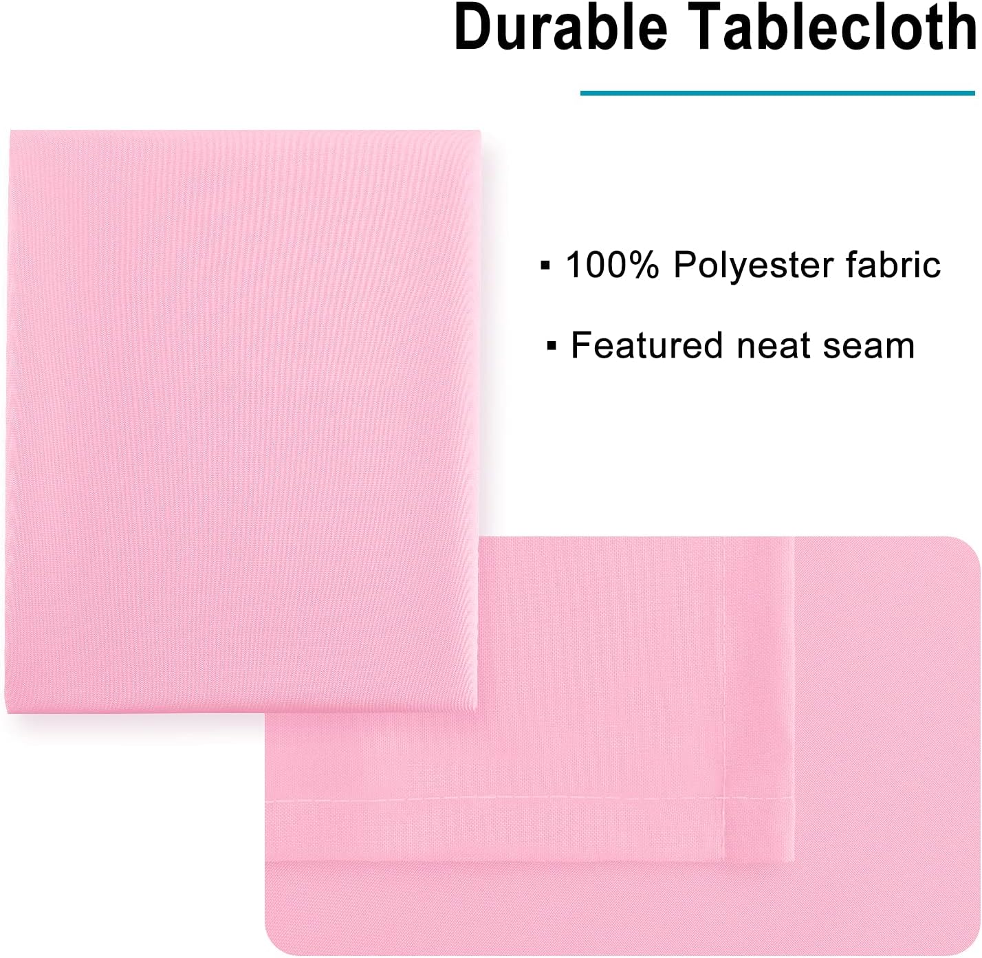 Hiasan Pink Tablecloth Rectangle - Waterproof & Spillproof and Washable Small Table Cloth for Dining/Party, 30 x 60 Inch