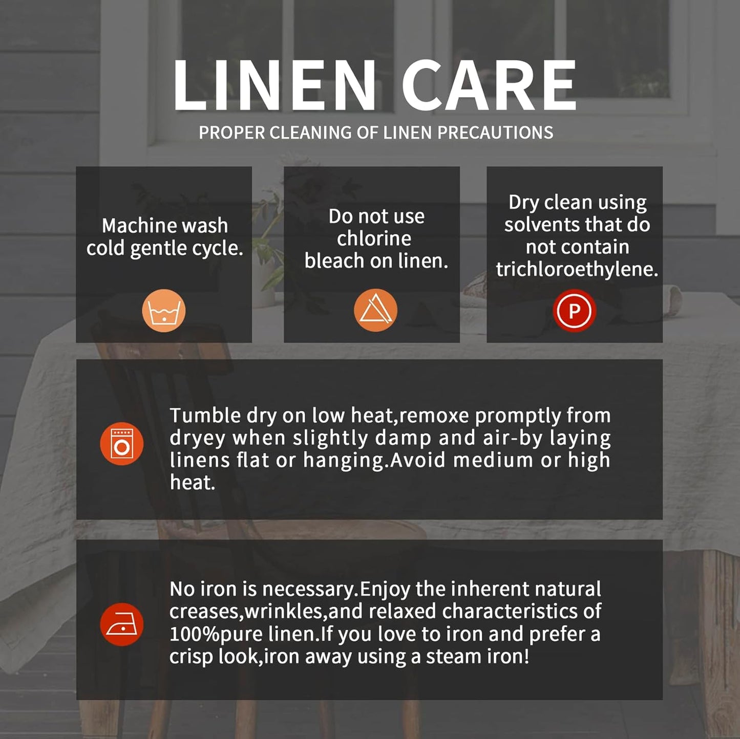 EVERLY 100% Pure Linen Round Tablecloths 90Inch Round Machine Washable Tablecloth for Thanksgiving,Decorative Halloween,Buffet Parties,Picnic,Events,Weddings and Restaurants-Christmas Red