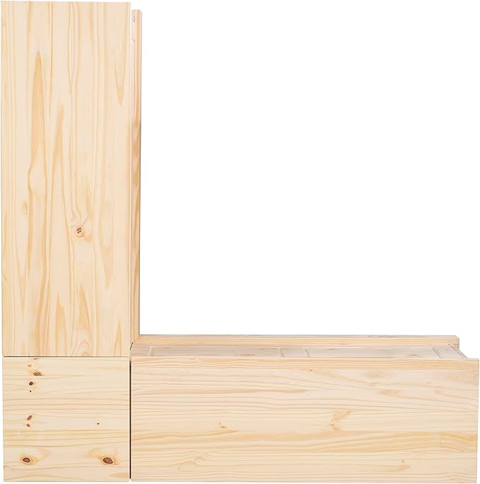 Linon Harris Unfinished Wood Backless Nook - Image 15