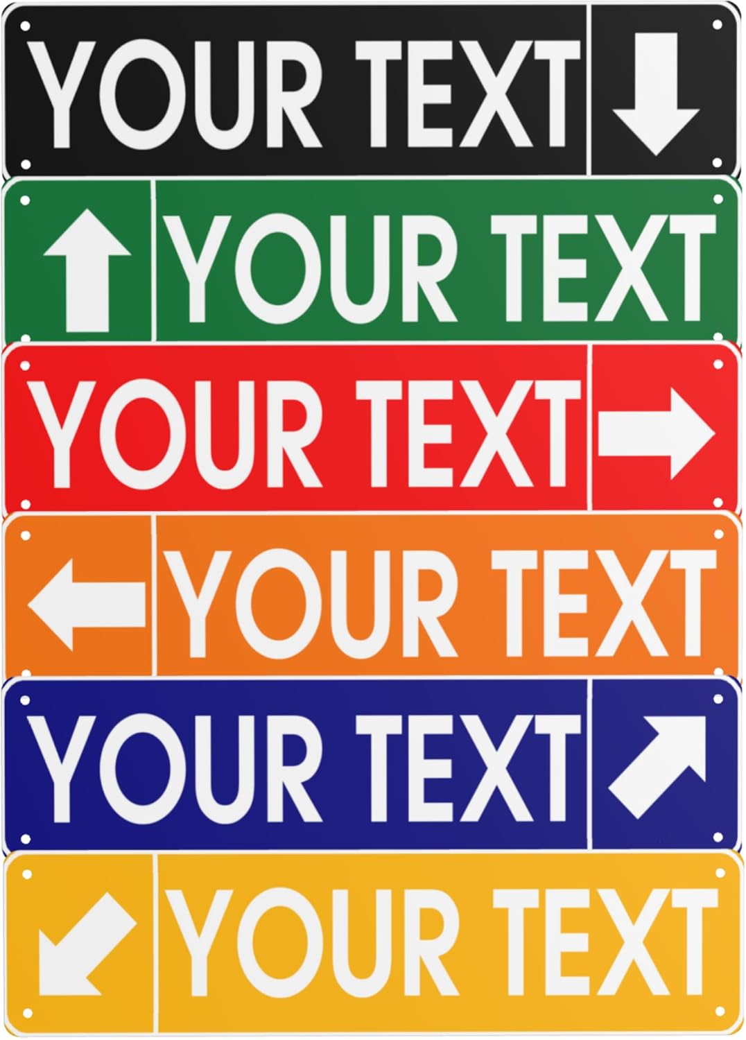 Custom Vintage Metal Sign Personalized Direction Street Signs with Text Logo Image Rust-Resistant Fade Resistant Aluminum Sign for Home Office Outdoor Business