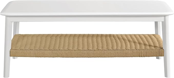 Alaterre Furniture Calais 48 Inch Rectangular Wood Coffee Table - Image 7