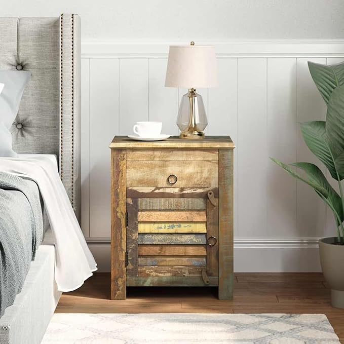 Gecheer Reclaimed Wood End Table - Image 3