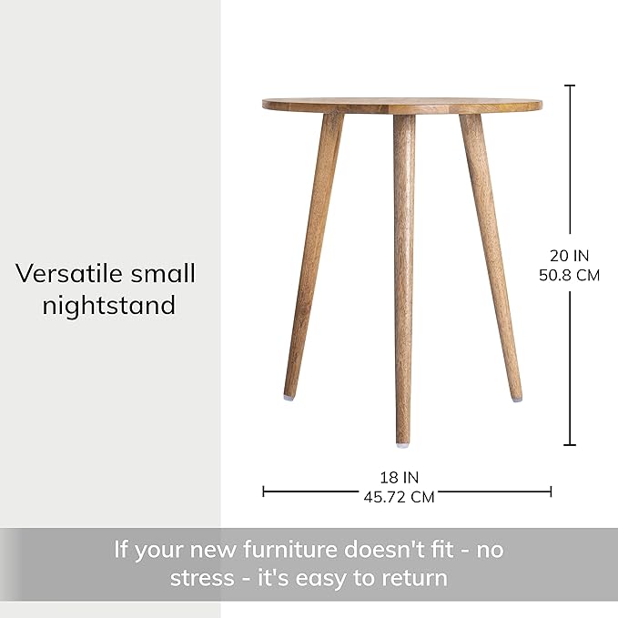 MH London Bond Wooden Triangle End Table - Image 3