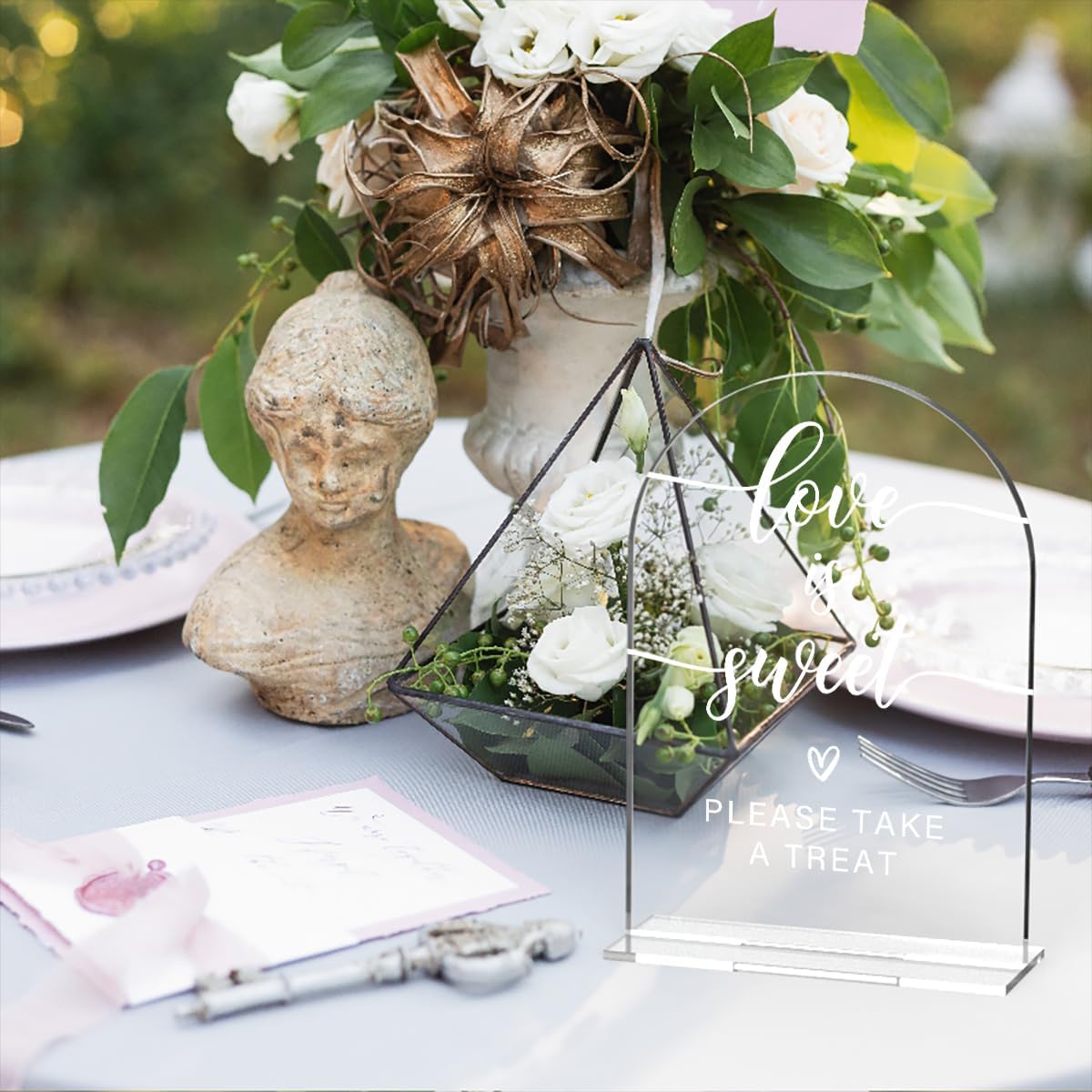 Acrylic Wedding Sign Love is Sweet Sign for Wedding Wedding Signs for Ceremony Modern Calligraphy Arch Acrylic Table Top Sign for Wedding Reception and Event Party Table