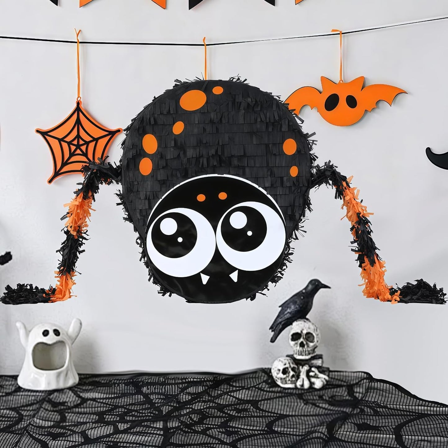 Small Halloween Spiders Pinatas, Perfect for Halloween Party and Decoration, Birthday Theme Parties Game