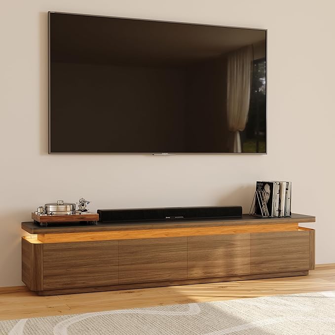 POVISON Fully Assembled 79" Mid-Century Modern TV Stand by POVISON
