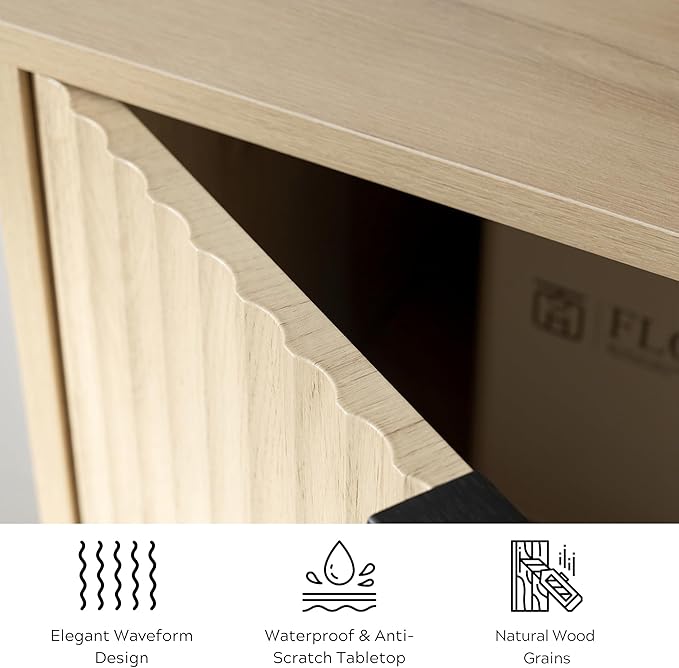 EYYTHUNG Fluted Storage Cabinet - Image 5