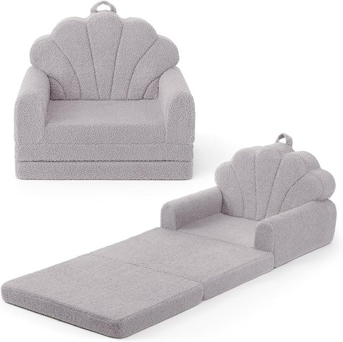Blissful Diary Foldable Toddler Couch, 2-in-1 Comfy Toddler Chair & Lounger by BlissfulDiary