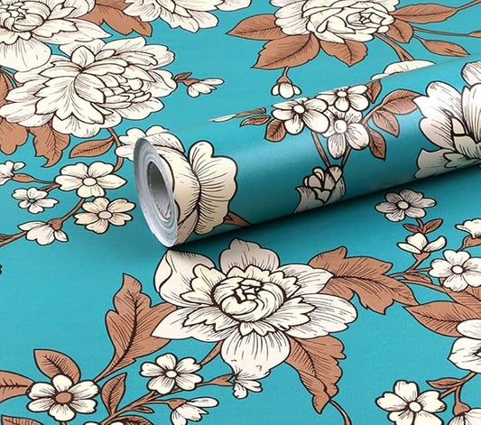Vintage Floral Self Adhesive Wall Paper Shelf Liner Funitures Dresser Drawer by UPREDO
