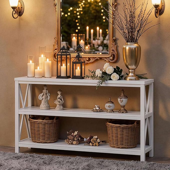FATORRI Console Table for Entryway, Long Sofa Table - Image 7