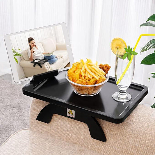 SINWANT Couch Arm Table, Bamboo Clip On Side Table Tray, Foldable Sofa Arm Tray by SINWANT