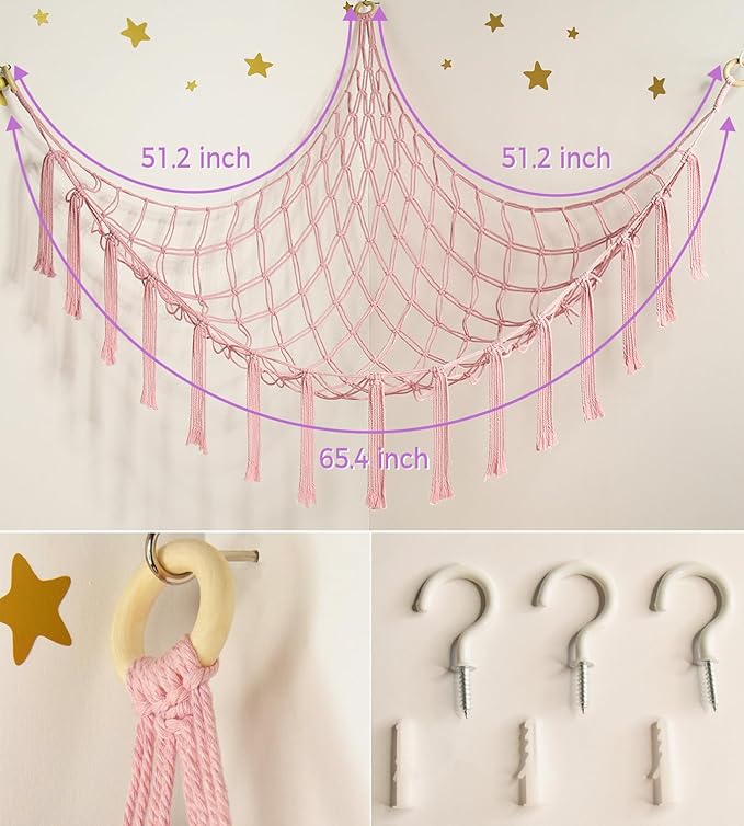 mirolam Stuffed Animal Storage Hammock Net - Image 4