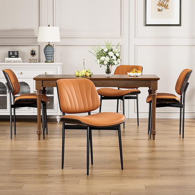 YaFiti Dining Chairs Set of 2, Mid Century Modern Dining Room and Kitchen Chairs - Image 3