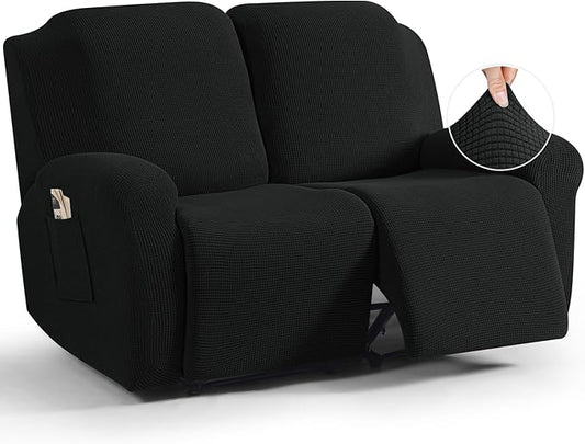 TAOCOCO Recliner Loveseat Slipcover, 6 Pieces Dual Recliner Sofa Covers by TAOCOCO