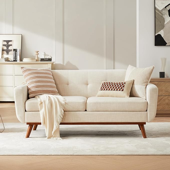 Kingfun 65.2" W Loveseat Sofa, Mid Century Modern Decor Love Seat Couches by KINGFUN-Anexcitingoption