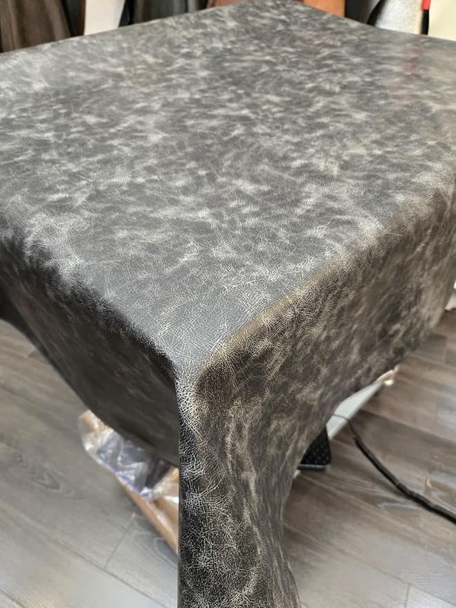 Black Vintage Distressed Soft Faux Leather Fabric PU Peta Approved Vegan - Image 9