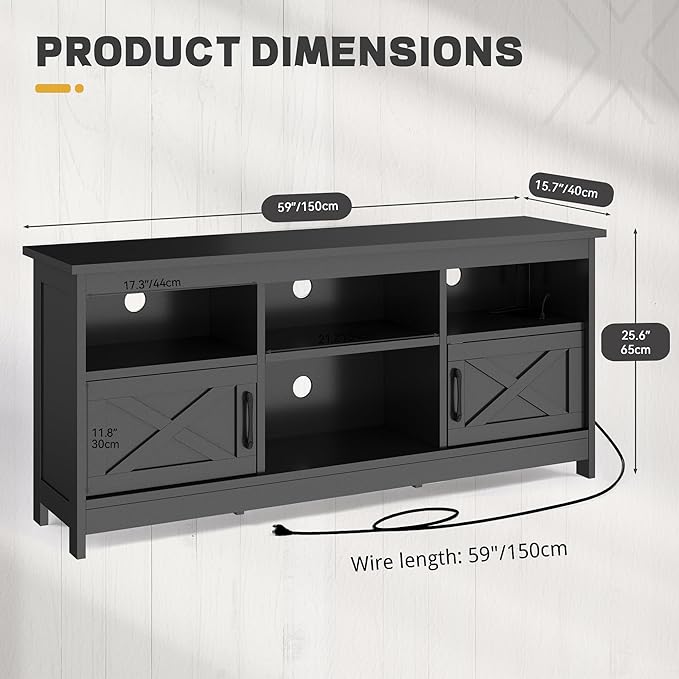 YITAHOME TV Stand for 65 Inch TVs, Entertainment Center - Image 2