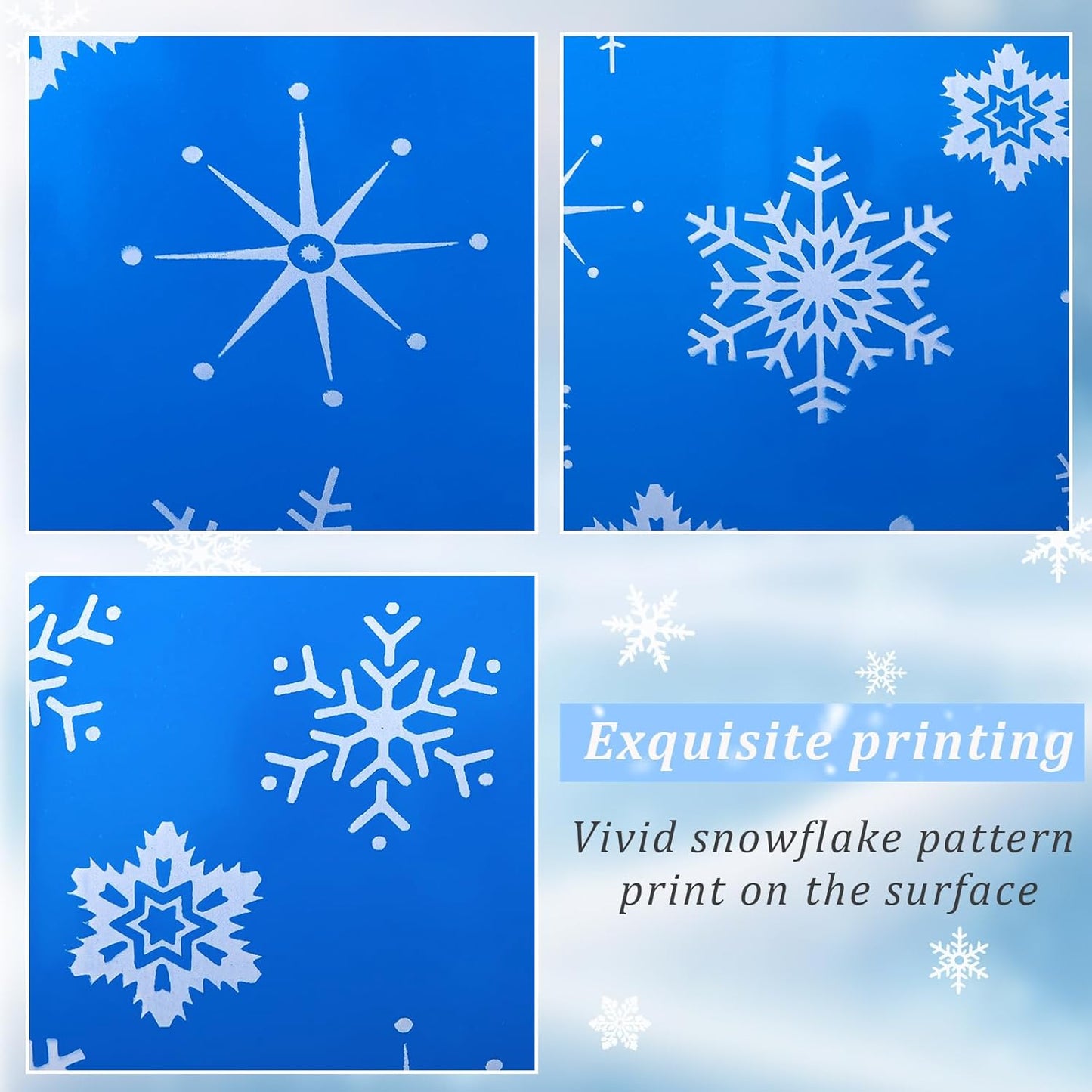 Skylety 40 Pieces Snowflake Balloons Bulk Winter Transparent Snowflake Latex Balloons for Christmas Birthday Wedding Party Decorations(Blue, Macaron Blue, Silver, Clear)