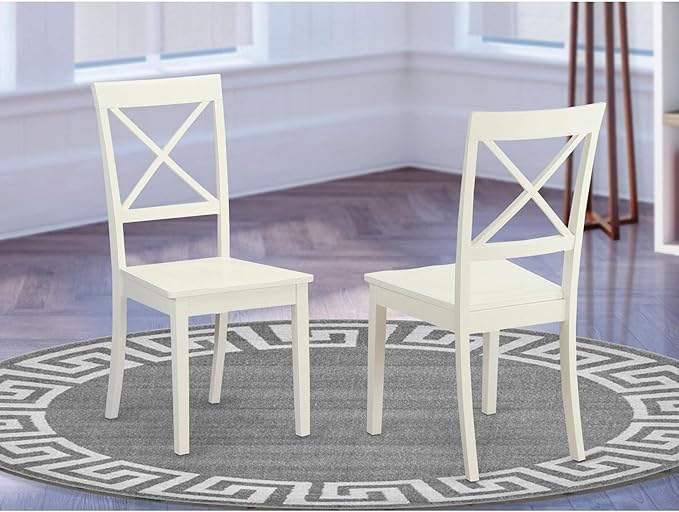 East West Furniture BOC-WHI-W Boston Dining Room Chairs - Image 2