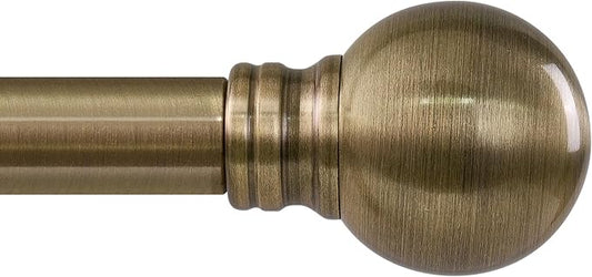 Antique Bronze Curtain Rods for Windows 48 to 84 Inch 1" Diameter Adjustable by Unknown