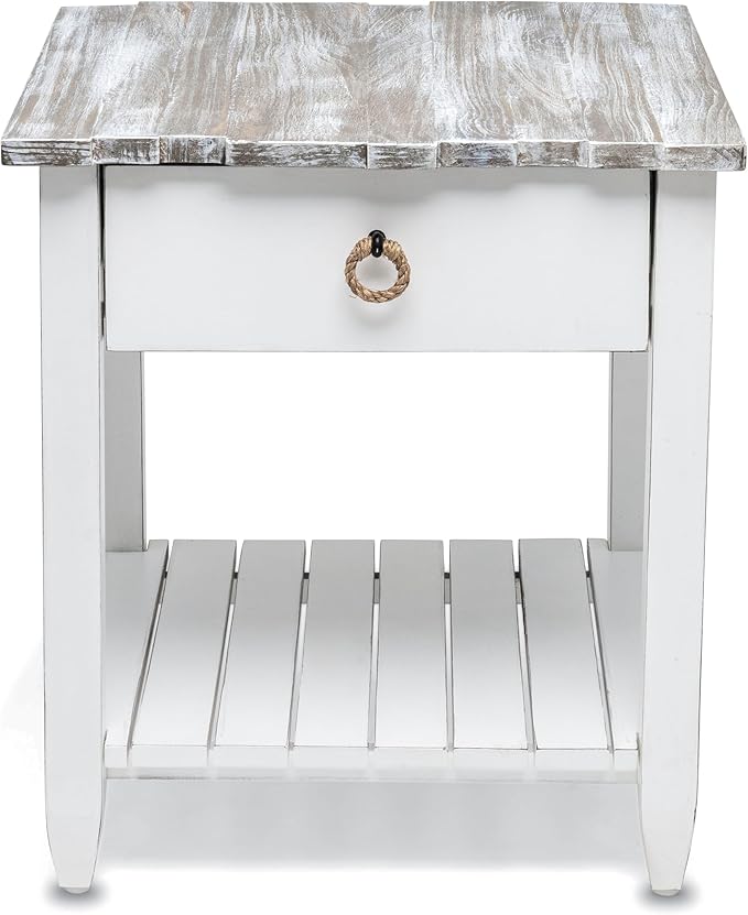 Sea Wind Florida Picket Fence Wood End Table - Image 3