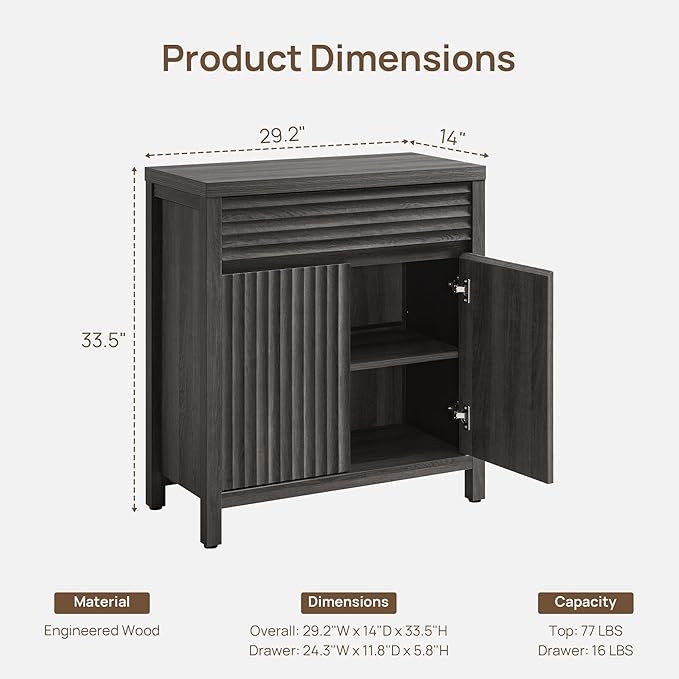 SICOTAS Sideboard Buffet Cabinet - Image 2