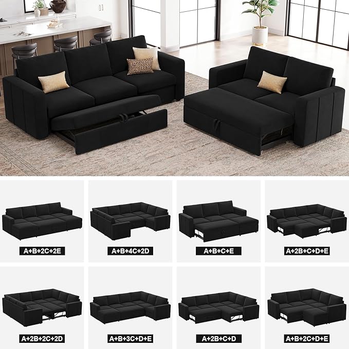 Belffin Modular Sectional Sleeper Sofa - Image 5