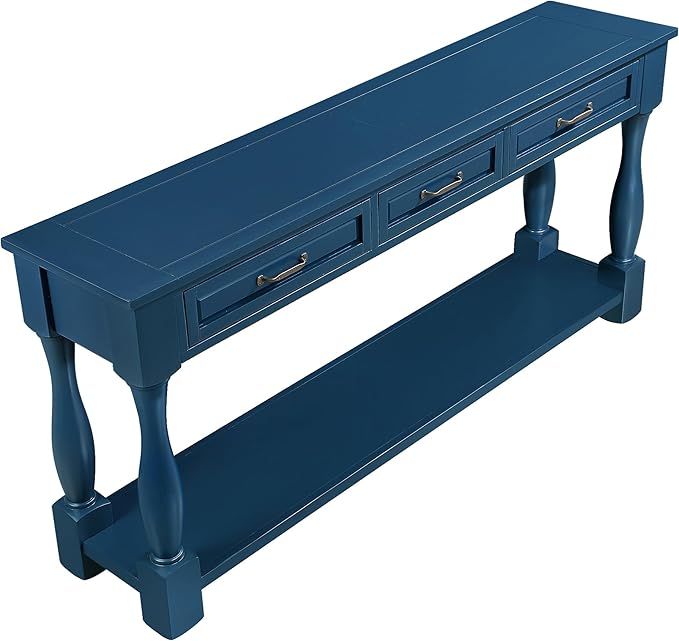 Knocbel Long Antique Entry Console Table - Image 14