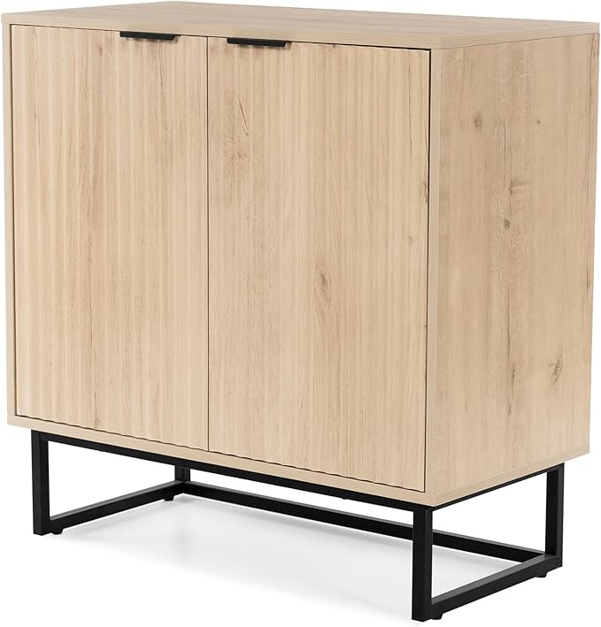 EYYTHUNG Fluted Cabinet with Storage, Sideboard Buffet Cabinet with Adjustable by EYYTHUNG
