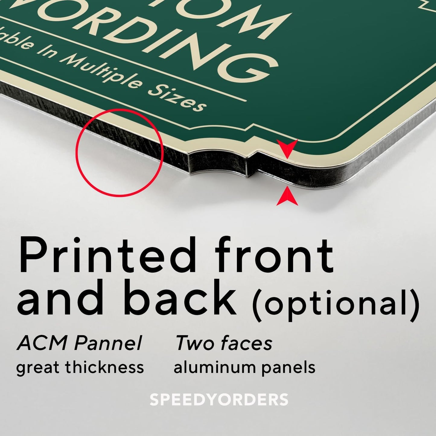 Custom Decorative Outdoor Metal Sign - Personalized Aluminum Design - 36x24 Forest Green