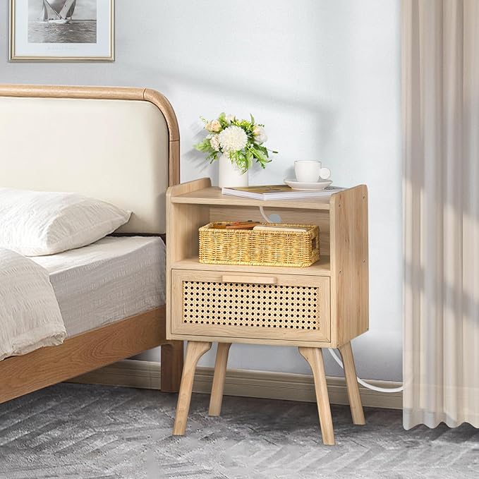 Lerliuo Rattan Nightstands Set of 2 - Image 7