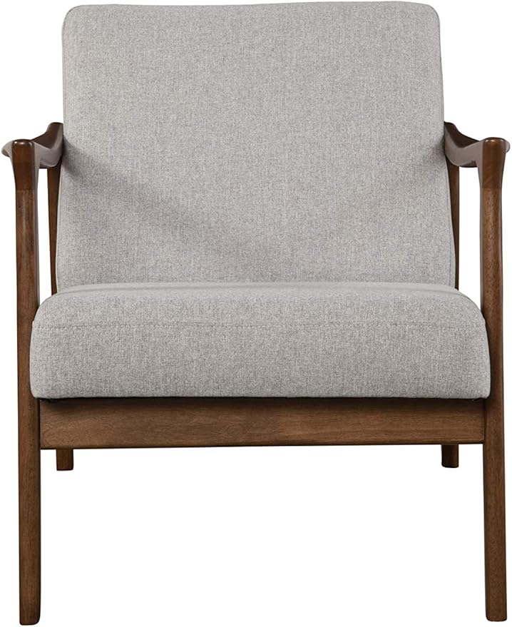 Alpine Furniture Zephyr Mid-Century Retro Accent Lounge Chair Wooden Arm - Image 4
