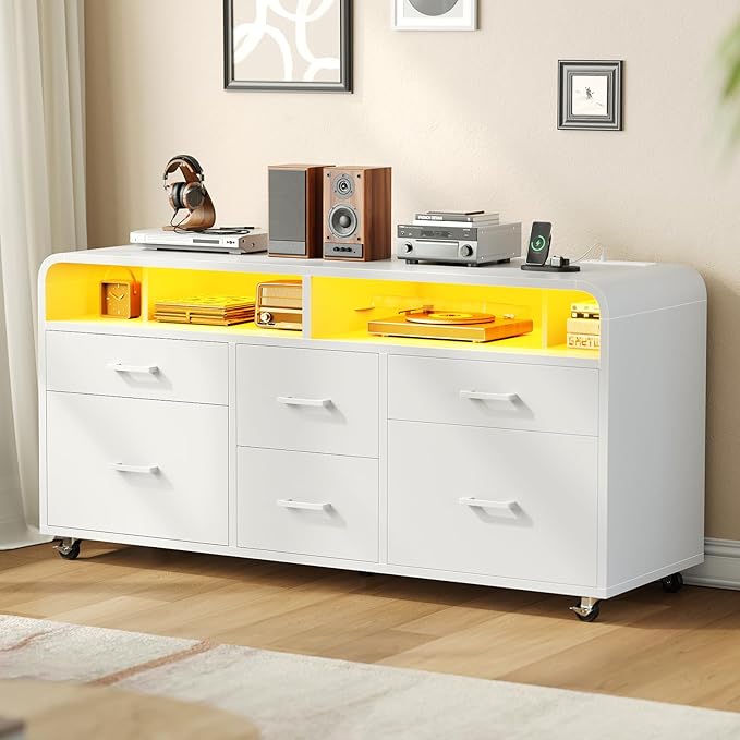 SEDETA 6 Drawer File Cabinet - Image 9