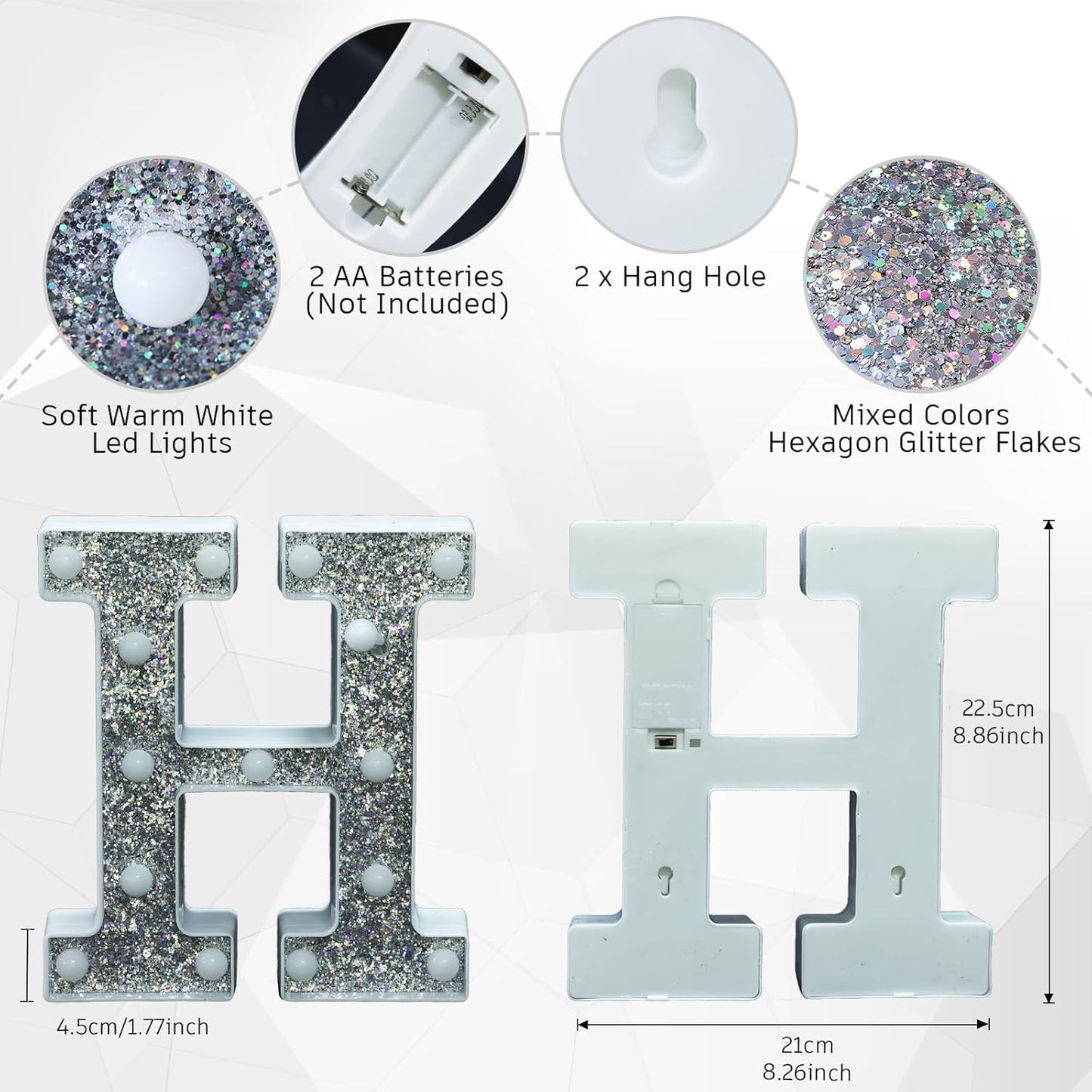 Light Up Letters - Marquee Light Signs for Table Decorations, Prom, Events, or Engagement Party - Alphabet & Number Lighted Letters