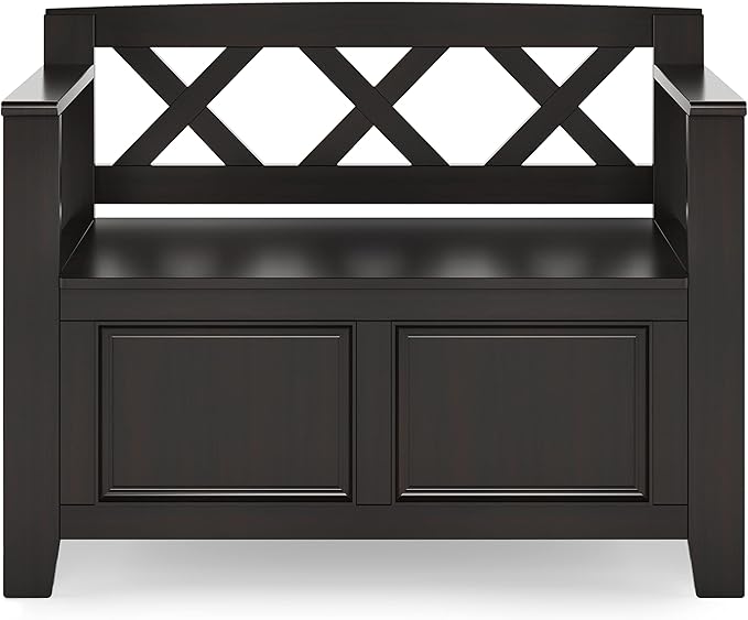SIMPLIHOME Amherst Entryway Storage Bench - Image 5