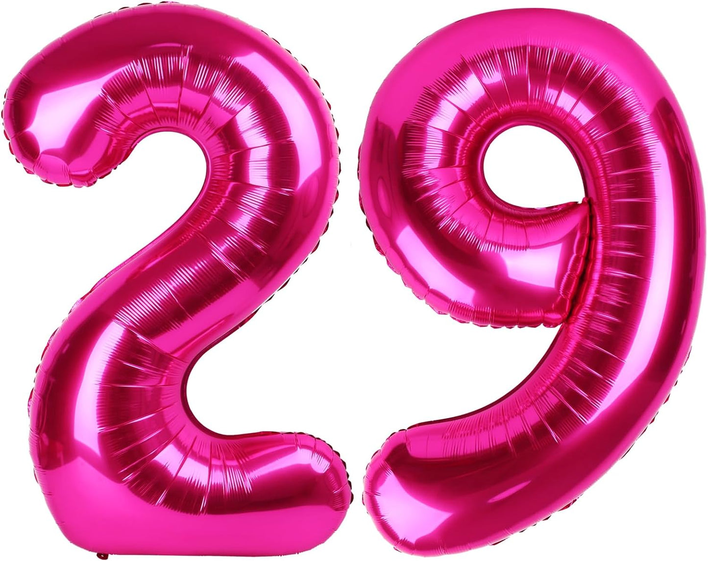 40 Inch Big Hot Pink 29 Balloon Number, Jumbo Giant Happy 29 Birthday Party Decorations, Large Nine Mylar Foil Anniversary Birthday Party Engagement Decorations