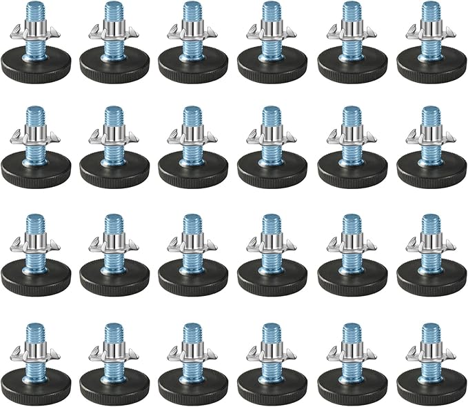 WAFJAMF 24 PCS M8 Thread Adjustable Furniture Levelers Screw in Threaded by WAFJAMF
