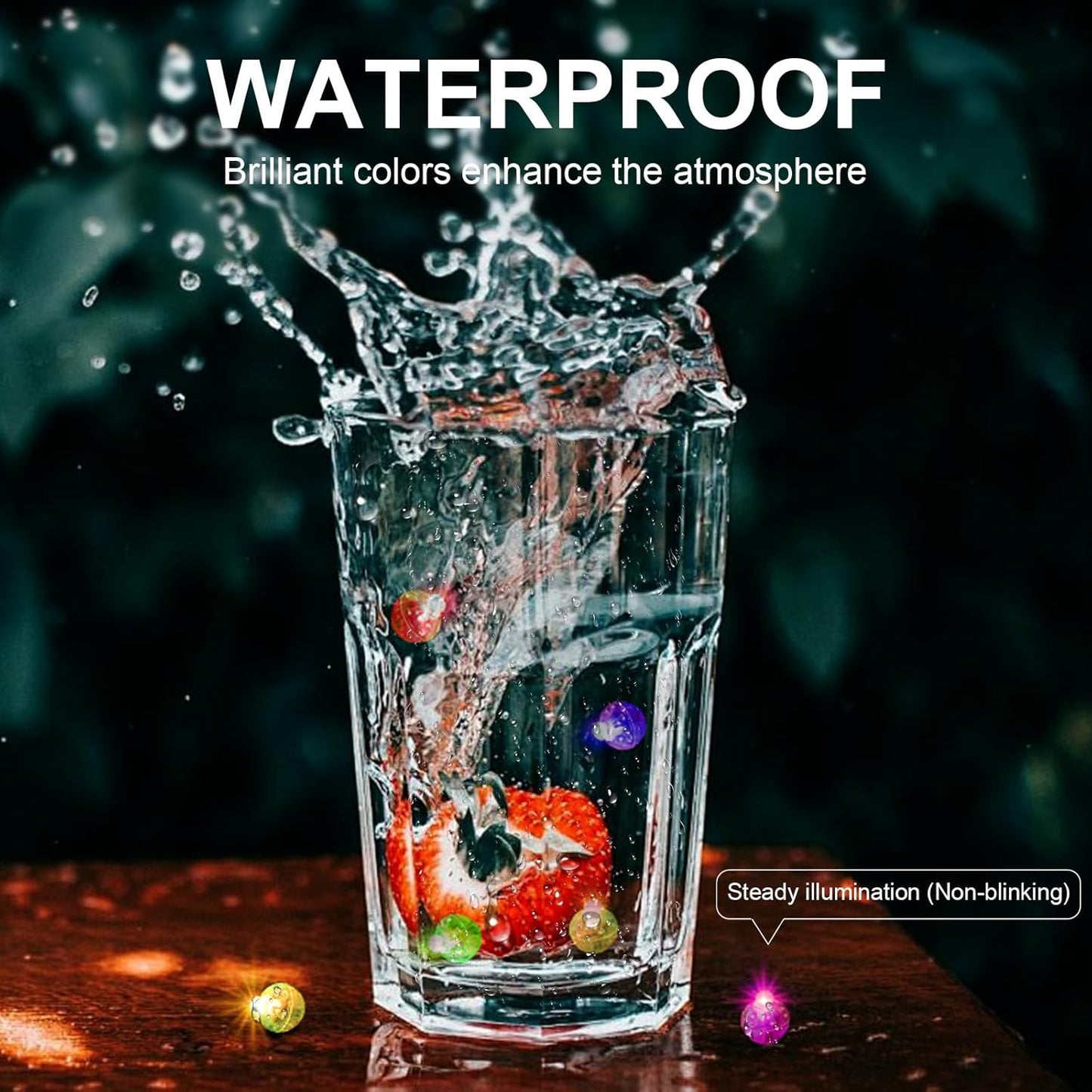 Aogist 100Pcs Yellow Balloon Lights with Hook,Long Standby Time,Waterproof Mini Light for Birthday Party Wedding Christmas Halloween Easter Decorative (Steady)