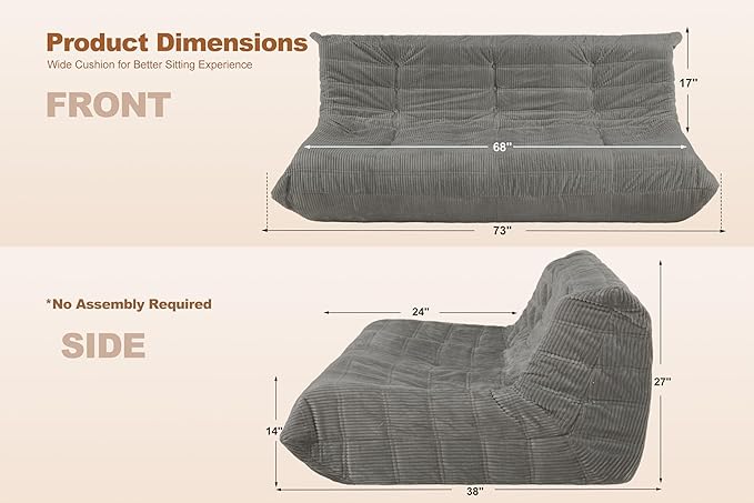 Bean Bag Chair, Giant Beanbag Chairs - Image 2